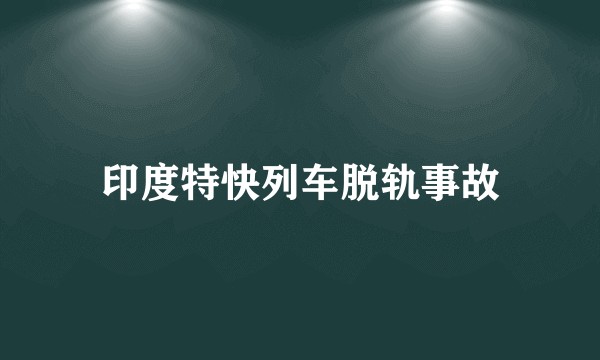 印度特快列车脱轨事故