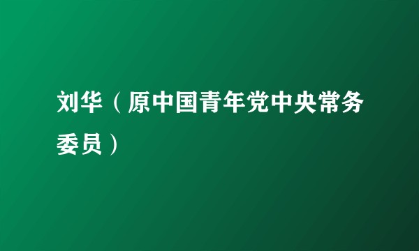 刘华（原中国青年党中央常务委员）