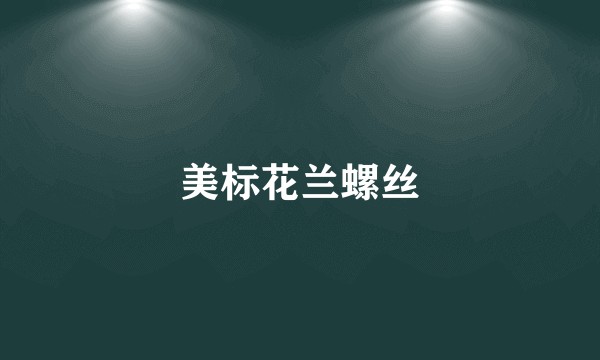 美标花兰螺丝