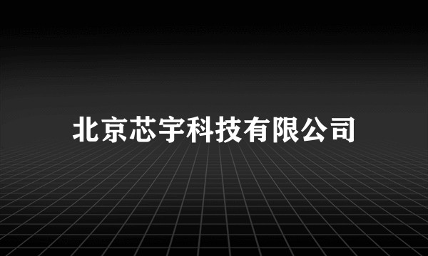 北京芯宇科技有限公司