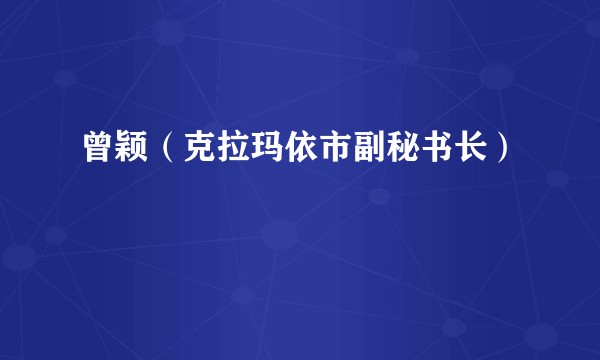 曾颖（克拉玛依市副秘书长）