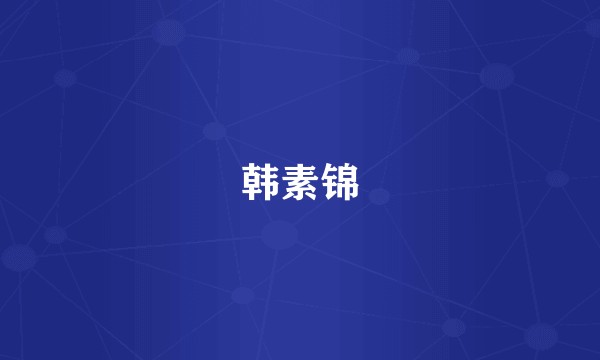 韩素锦