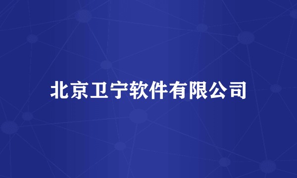 北京卫宁软件有限公司