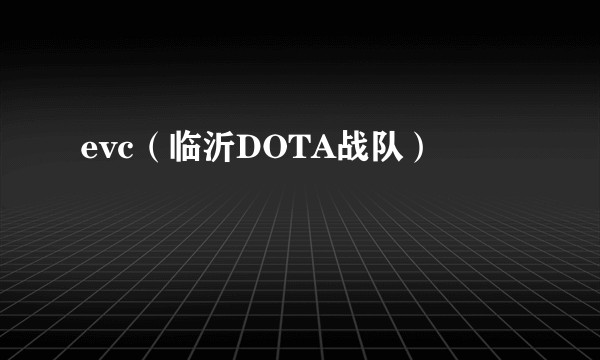 evc（临沂DOTA战队）