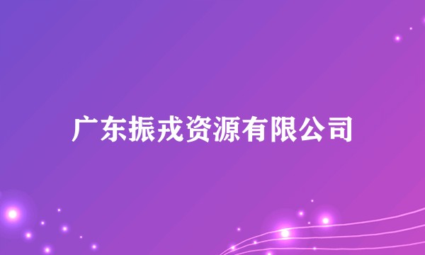广东振戎资源有限公司