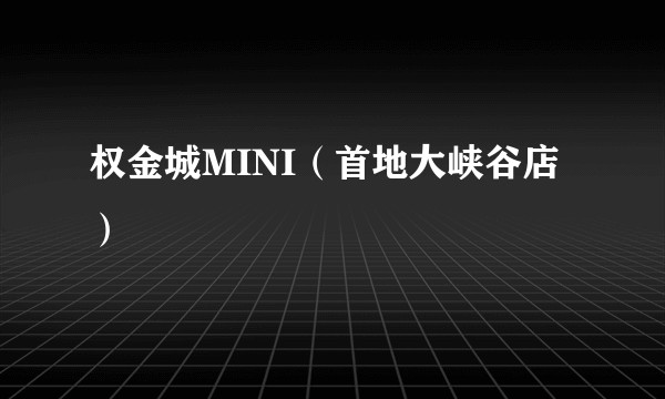 权金城MINI（首地大峡谷店）