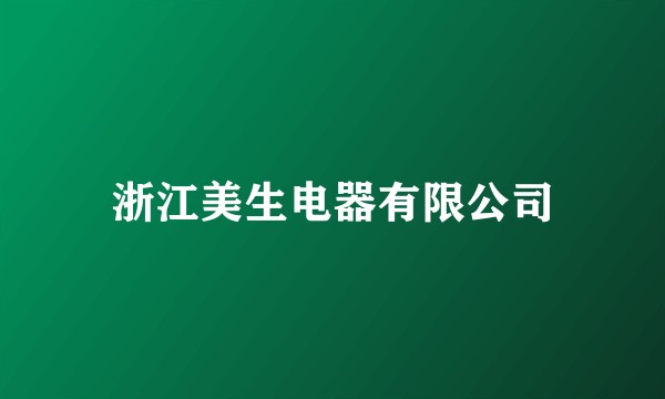 浙江美生电器有限公司