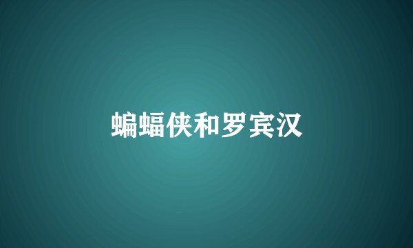 蝙蝠侠和罗宾汉