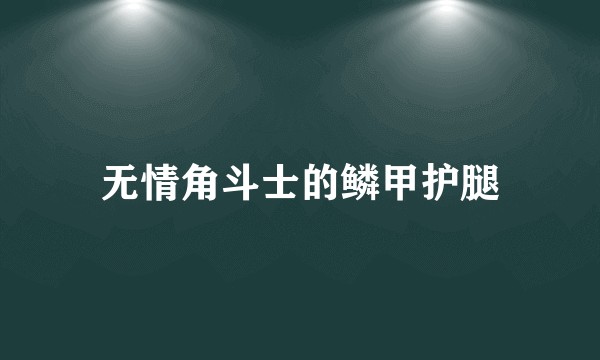 无情角斗士的鳞甲护腿