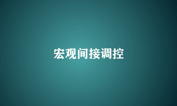 宏观间接调控