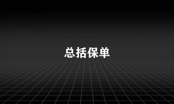 总括保单