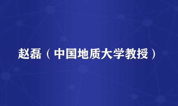 赵磊（中国地质大学教授）
