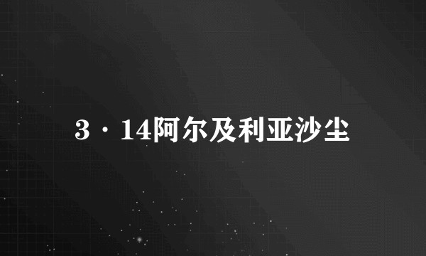 3·14阿尔及利亚沙尘