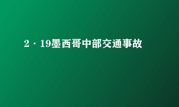 2·19墨西哥中部交通事故