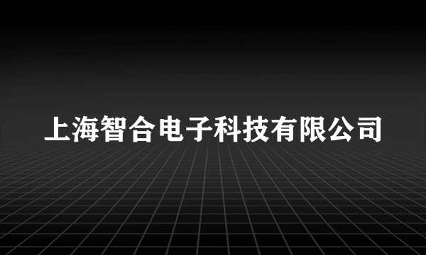 上海智合电子科技有限公司