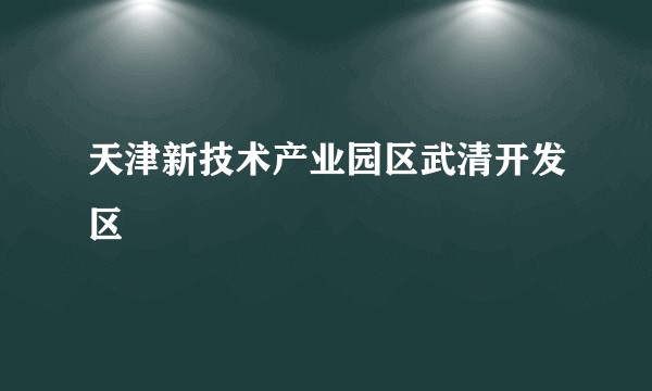 天津新技术产业园区武清开发区