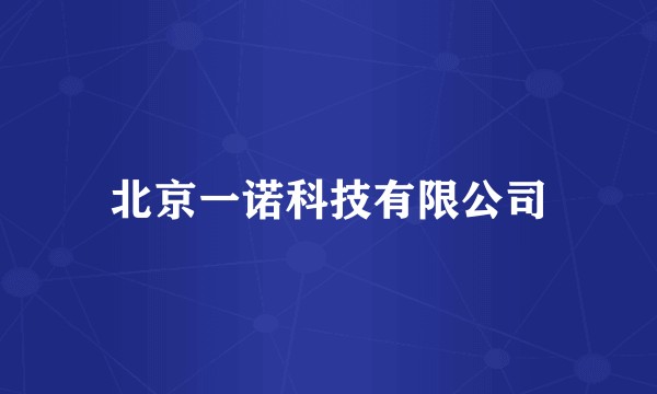 北京一诺科技有限公司