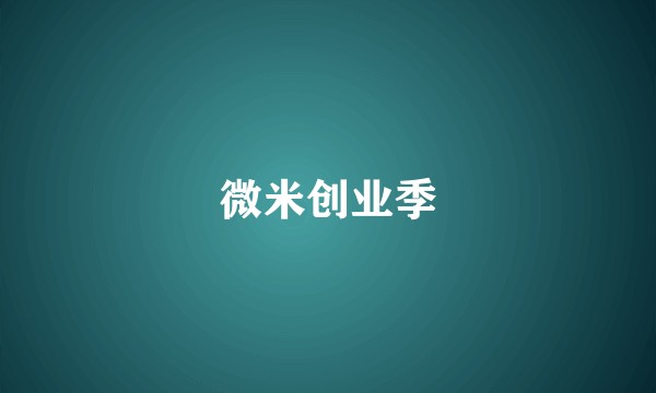 微米创业季