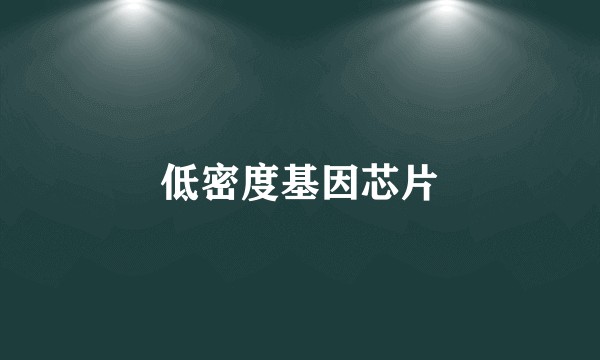 低密度基因芯片