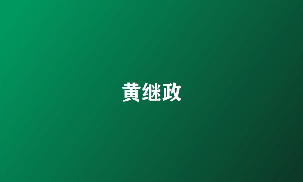 黄继政