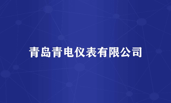 青岛青电仪表有限公司