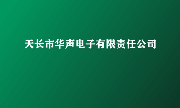 天长市华声电子有限责任公司