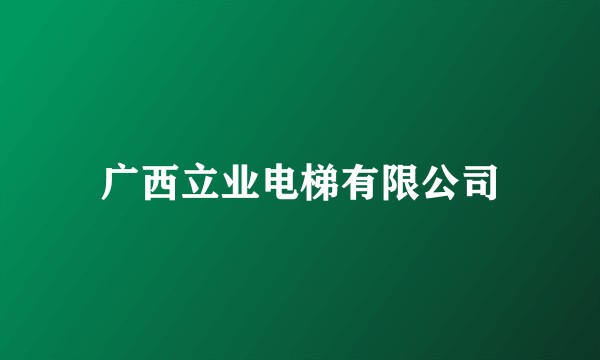 广西立业电梯有限公司