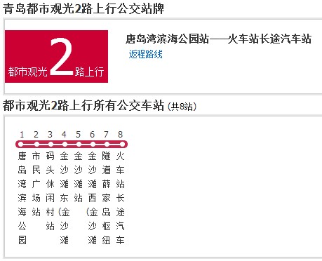 青岛公交都市观光2路