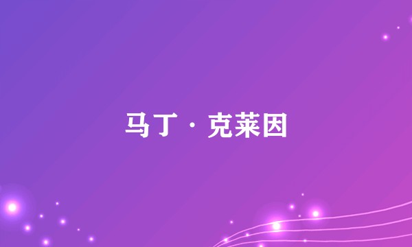 马丁·克莱因