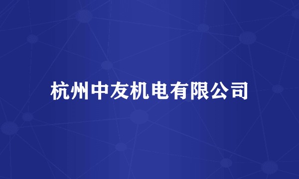 杭州中友机电有限公司
