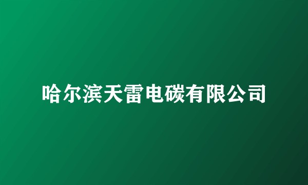 哈尔滨天雷电碳有限公司