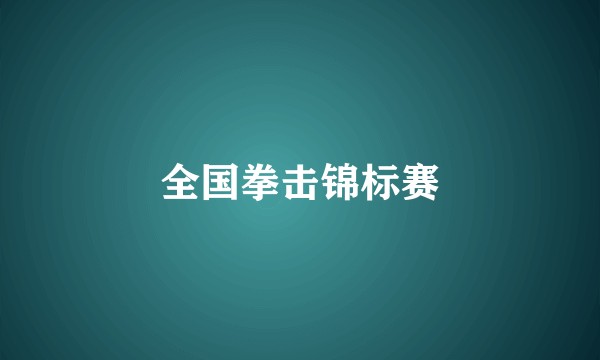 全国拳击锦标赛