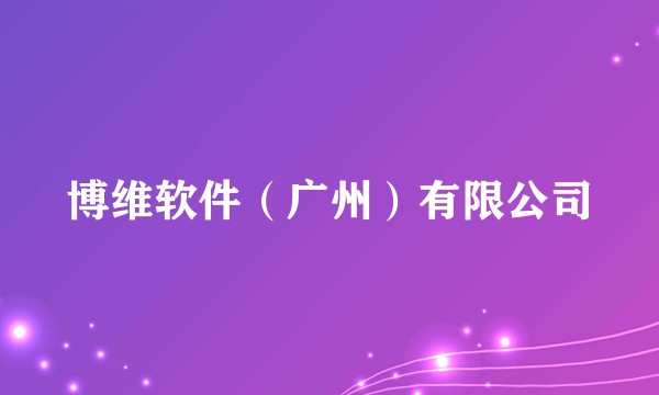 博维软件（广州）有限公司