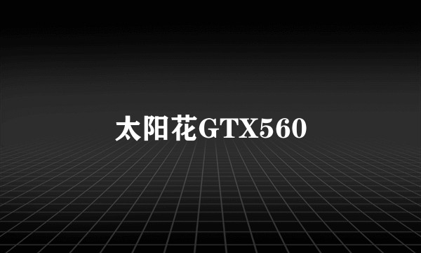 太阳花GTX560