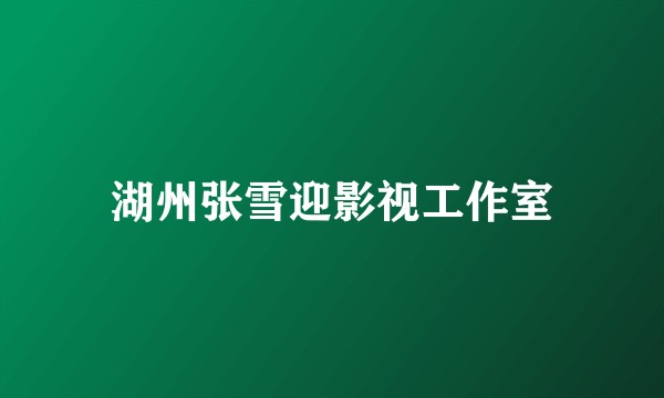 湖州张雪迎影视工作室