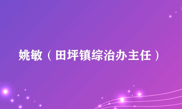 姚敏（田坪镇综治办主任）