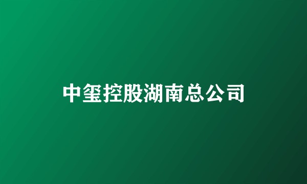 中玺控股湖南总公司