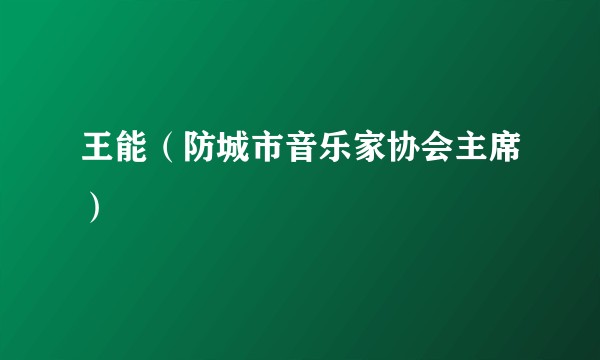 王能（防城市音乐家协会主席）