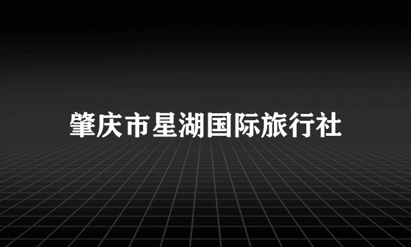 肇庆市星湖国际旅行社