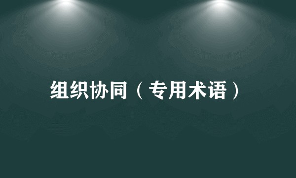 组织协同（专用术语）