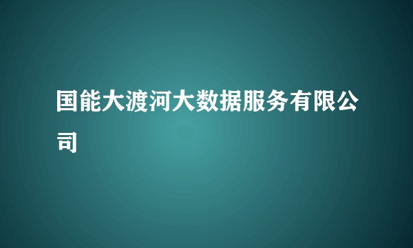 国能大渡河大数据服务有限公司