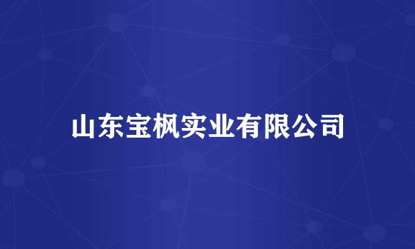 山东宝枫实业有限公司