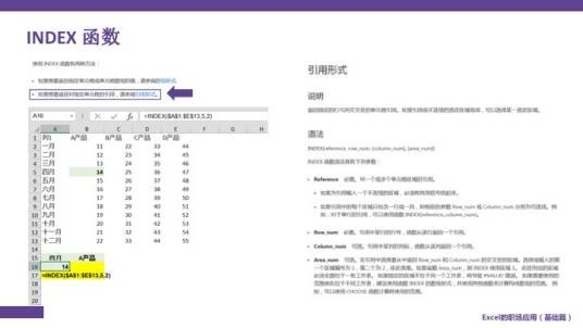 INDEX函数