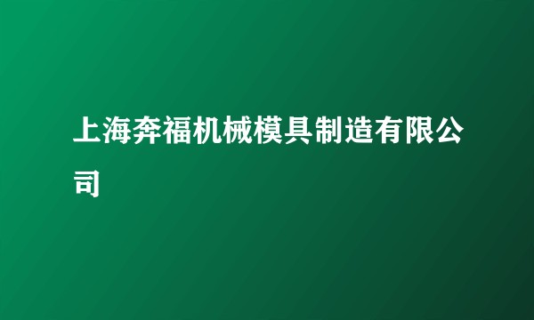 上海奔福机械模具制造有限公司