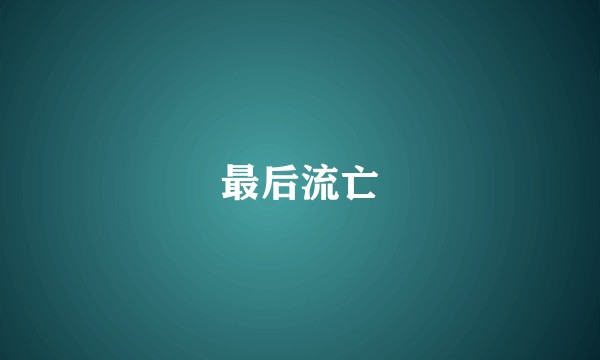最后流亡