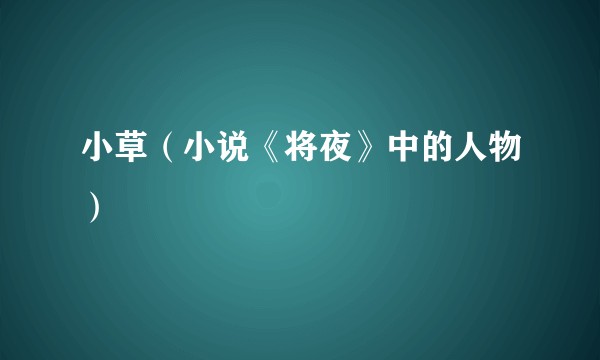 小草（小说《将夜》中的人物）