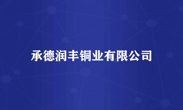 承德润丰铜业有限公司