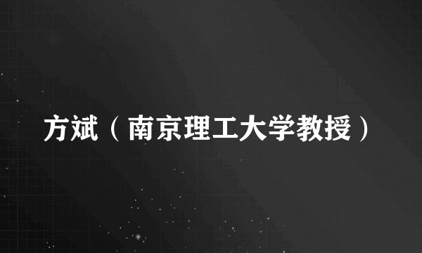 方斌（南京理工大学教授）