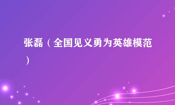 张磊（全国见义勇为英雄模范）