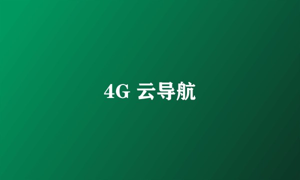 4G 云导航